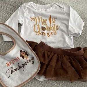 NEW- My first thanksgiving baby tutu set